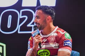 Bevan French at the Betfred Super League 2024 season launch event at Aviva Studios in Manchester