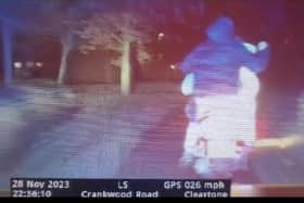 Police chased the suspected stolen vehicle