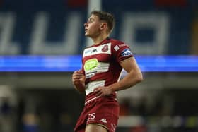 Finlay Yeomans in action for Wigan Warriors in a 2025 pre-season friendly against Leeds Rhinos