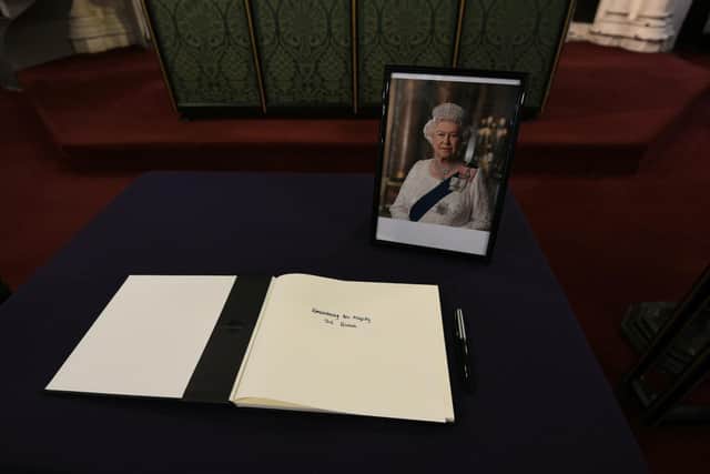 Wigan Parish Church's book of condolence for the Queen