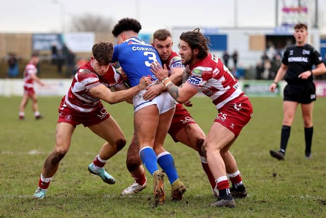Wigan Warriors took on Barrow Raiders in their second game of pre-season (Credit: Darren Greenhalgh)