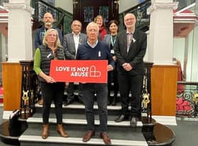 White Ribbon Day. Wigan councillors show their support to end violence towards women and reaffirm the council's commitment to the Love Is Not Abuse initiative.