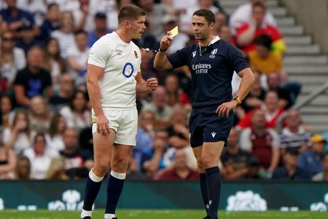 Owen Farrell is waiting to see how costly his sending-off against Wales will be