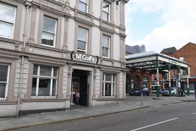 The McColl's branch next to Wigan Wallgate Station
