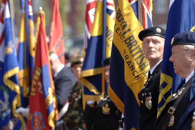 Serving armed forces, veterans and cadtes paraded through Leigh as part of Armed Forces Day.  Pictured are scenes from Leigh Sports Village where the parade concluded before short service