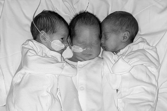 Triplets Thomas Simon, William Alan, Isaac Michael, born 28th March 2024 - Still in NICU but growing super strong everyday.
