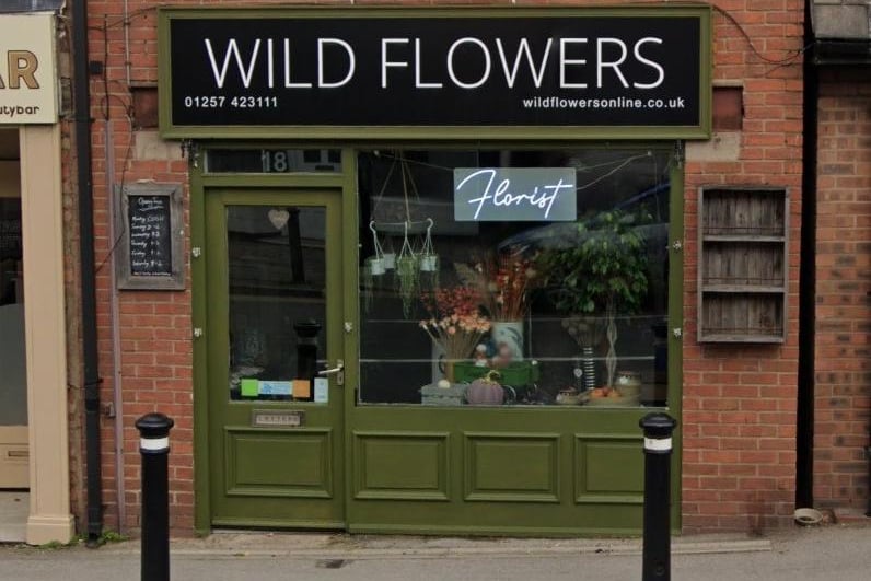 Wild Flowers on High Street, Standish, has a rating of 5 out of 5 from 20 Google reviews