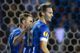 Nick Powell, with Callum McManaman, during his first spell with Latics a decade ago