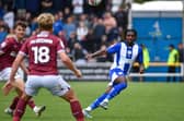 Baba Adeeko in action for Latics at Northampton on the last day of the season