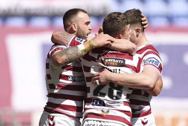 Kaide Ellis went over for his first try for Wigan and his first in professional rugby league