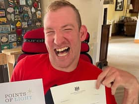 Haydn Smith, co-founder of Happy Smiles Training CIC, received a letter and certificate from Prime Minister Rishi Sunak