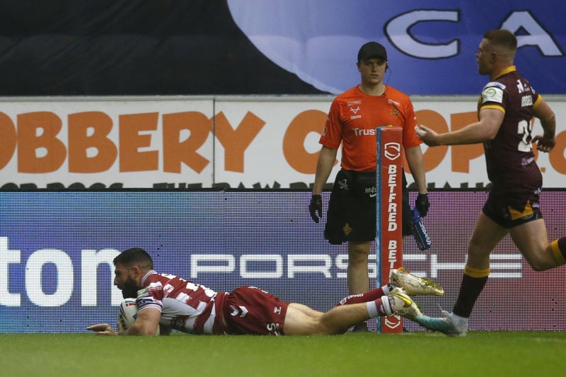 Abbas Miski went over twice in Wigan's last outing at the DW Stadium.