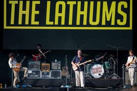 The Lathums on stage at Leeds in the Park in May 2023.