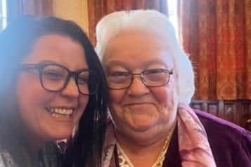 Laura Milward with Pauline Carr.
