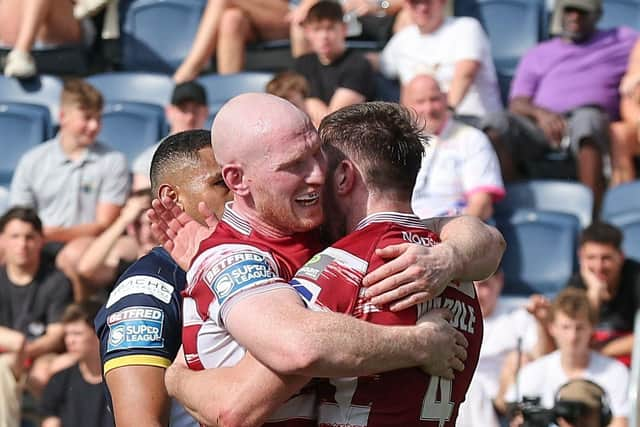 Jake Wardle (right) celebrates with Liam Farell