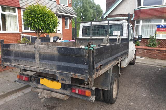 The seized truck
