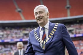 Sir Lindsay Hoyle at last year's triple-header finals day at Wembley