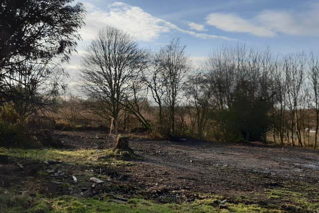 A patch of bare earth is all that remains of Westwood Hall