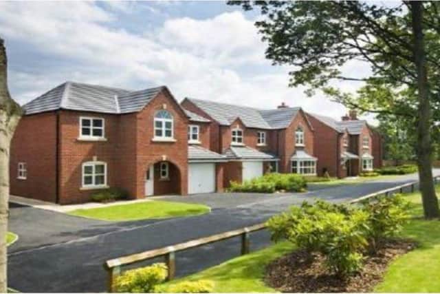 An artist's impression of some of the homes planned for the former Abraham Guest High School site