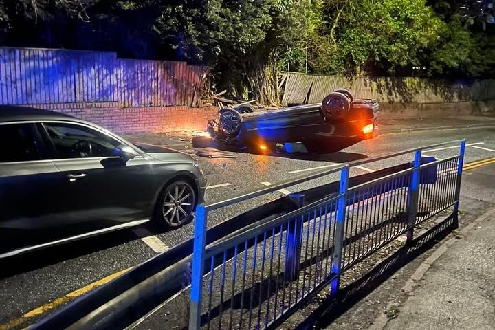 A late night police car chase through Wigan streets ended in a ...