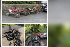 Four of-road bikes were seized