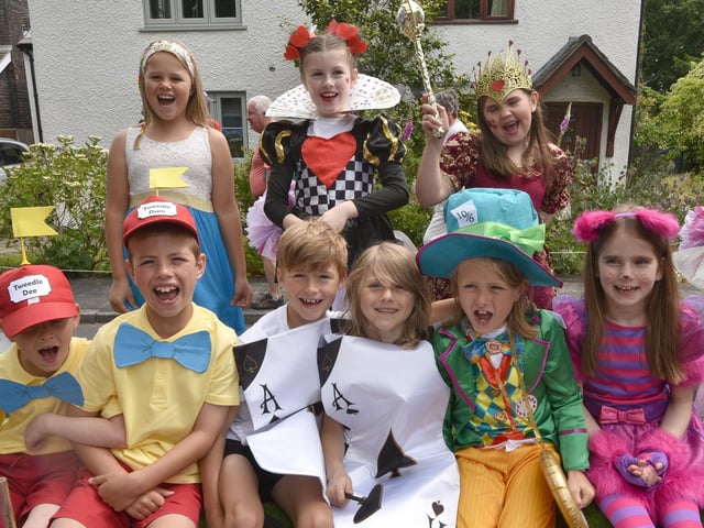 More Alice in Wonderland characters in the Newburgh Fair procession.
