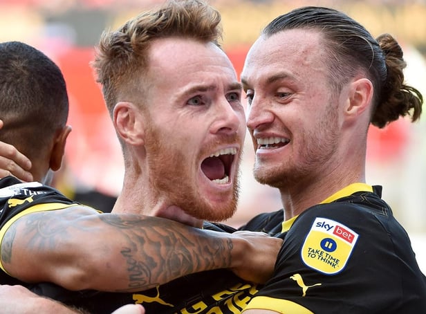 Tom Naylor celebrates his goal at Rotherham