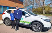 l-r Nina Bough and Jacob Locke, falls pickup responders from Mastercall.