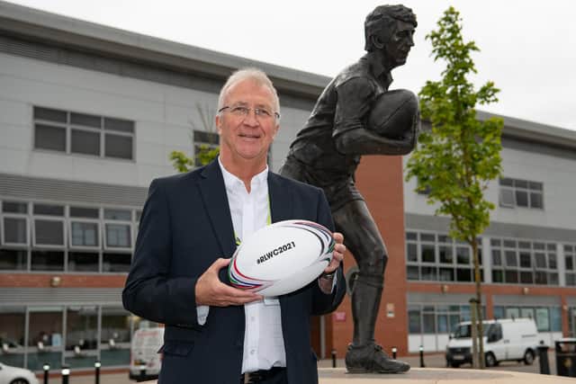 Coun David Molyneux outside Leigh Sports Village