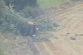 A lorry crashed into a ditch at Eccles Interchange – where the M62 meets junction 12 of the M60 and junction 1 of the M602 (Credit: National Highways)