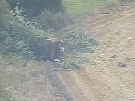 A lorry crashed into a ditch at Eccles Interchange – where the M62 meets junction 12 of the M60 and junction 1 of the M602 (Credit: National Highways)