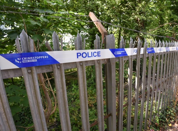 The police cordon on the fence at Dawber Delph quarry in Appley Bridge after the death of a 16-year-old boy on Saturday