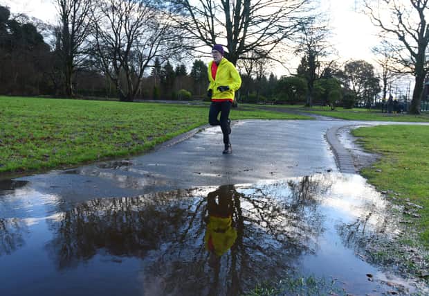 Runners and walkers brave the rain and start 2023 in a healthy way, as they take part in the New Year's Day parkrun at Haigh Woodland Park