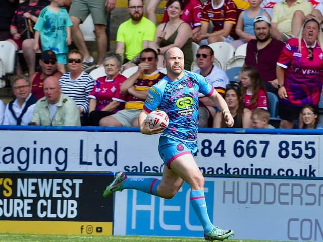 Liam Marshall scored a hat-trick in the win over Huddersfield Giants