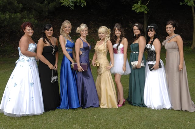Pictured are LtR: Elisha Judkins, Eve Briers, Amy Brown, Lauren Marsh, Reah Walsk, Billie Sawyer, Chloe Brighouse, Chelsea Miller, Kate GallosByrchall High School Leavers BallHaigh Hall 2010