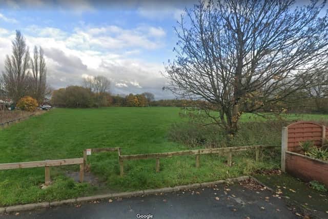 The attack occurred close to these playing fields off Furlong Close in Abram