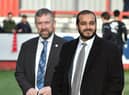 Latics CEO Mal Brannigan with chairman Talal Al Hammad