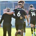 Charlie Hughes and Shaun Maloney leave the pitch at Barrow together - hopefully not for the last time