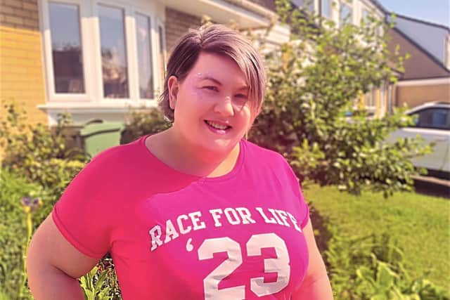 Gemma Crossley will be the official starter for Race for Life at Haydock Park Racecourse