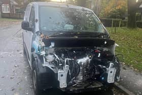 The front of the van has been stolen in the early hours of Monday morning