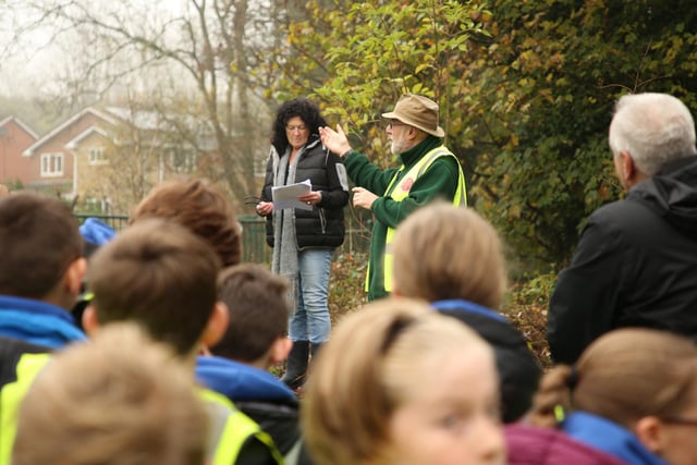 Borsdane Wood and Rayner Park Friends Group were joined by pupils from Castle Hill St Philip's CE Primary School and members of the community at a celebration tree planting event at Rayner Park, Hindley. The 100th anniversary since the council first planted 900 trees in Rayner Park in 1924.