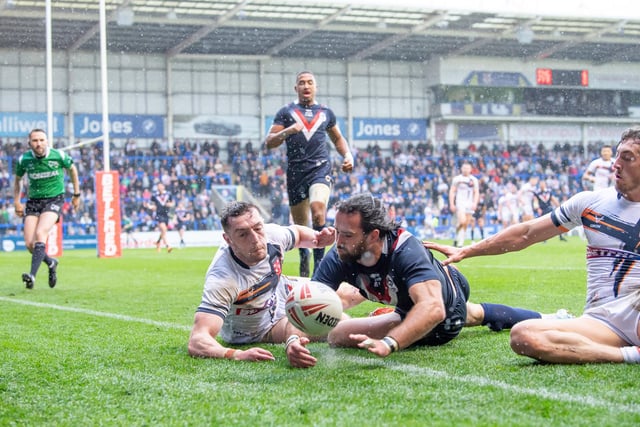 A number Wigan Warriors players were involved in the double-header between England and France.