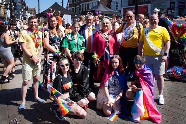 Trust staff with Mayor of Wigan Coun Marie Morgan and consort Coun Clive Morgan