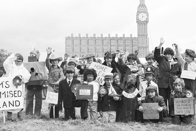 Young politicians at Shevington Carnival in 1979.