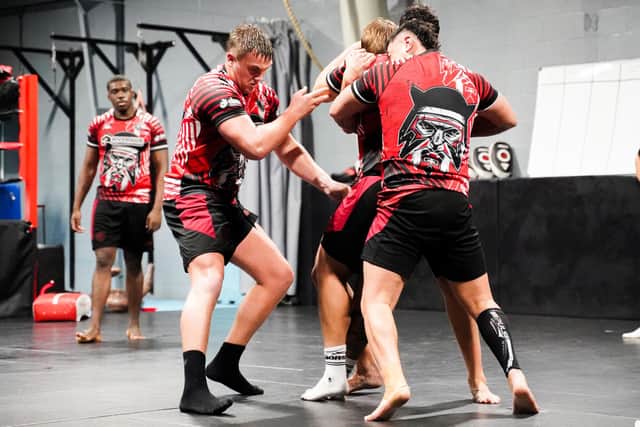 Harvie Hill in pre-season training