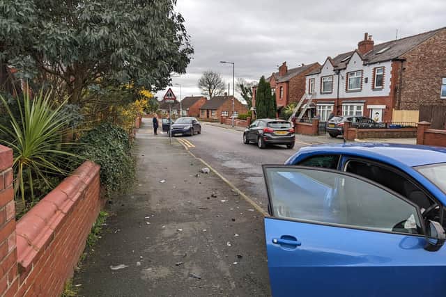 Accident on Gidlow Lane.