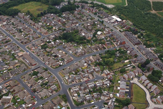 Whelley with the shops on Ashbourne Avenue, centre left.