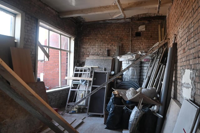 Former Masonic Hall is being renovated into apartments on Wallgate, Wigan.