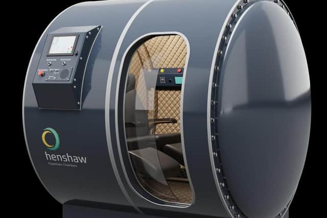 A hyperbaric oxygen therapy pod will be one of the features of the Breath for Healing holistic therapy centre