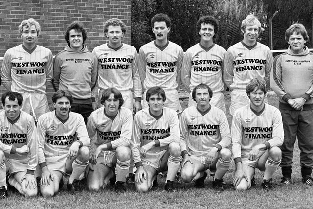 The Wigan Rovers football team in August 1982.